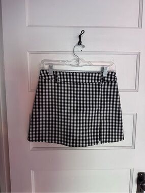 LA Hearts Black and White Gingham Mini Skirt from PacSun